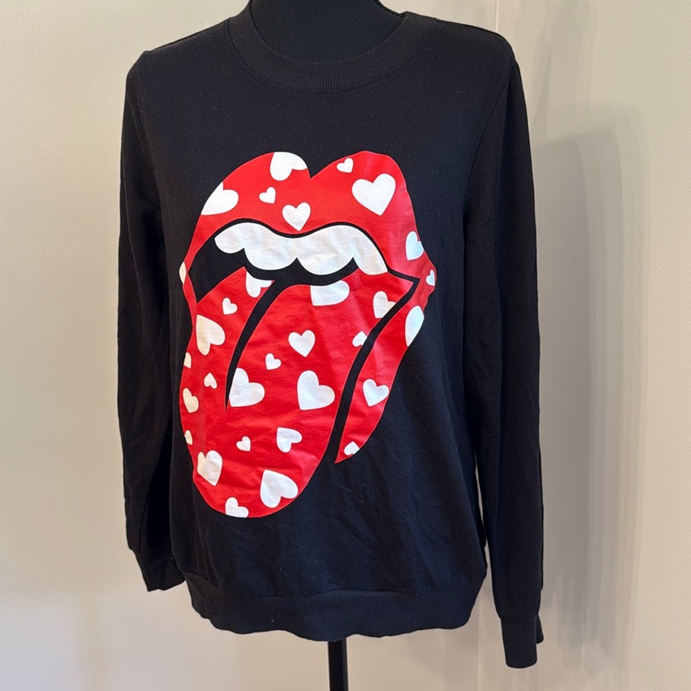The Rolling Stones Sweatshirt with Hearts.  Women’s size small.